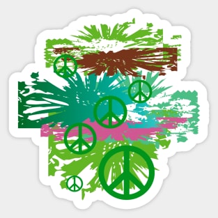 We want peace in green Sticker